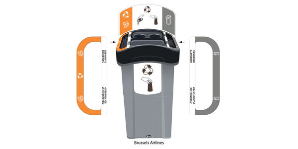 Brussels Airlines - poubelles de tri sélectif