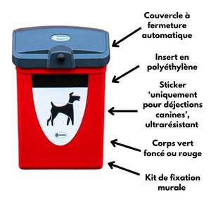 Poubelle Terrier 25 en Livraison Express, configuration compl&egrave;te