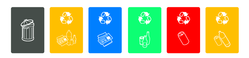 Qu'est-ce que c'est? Plaques A4 avec pictogramme de recyclage