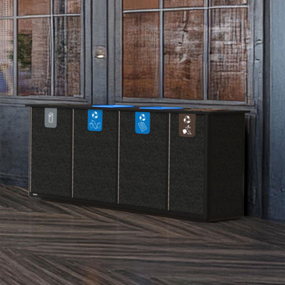 P&ocirc;le de tri Origin&trade; Infinity Quatro 400 litres 4 flux de d&eacute;chets