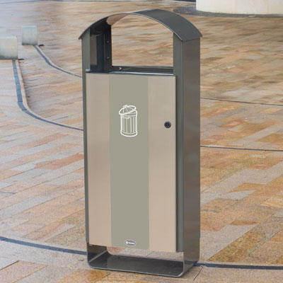 Poubelle de tri Electra&trade; Curve 60 pour d&eacute;chets g&eacute;n&eacute;riques