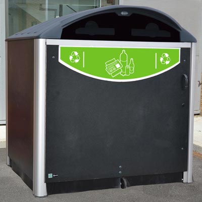 Abri conteneur Modus&trade; 1280 Mod&egrave;le pour d&eacute;chets recyclables