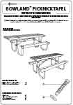 Bowland picknicktafel Instructie handleiding