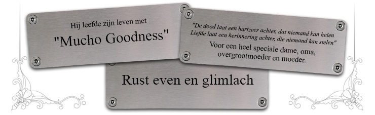 decoratieve gedenkplaat