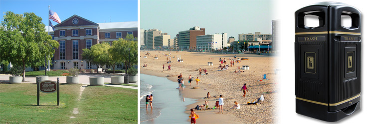 Glasdon Afvalbakken in Virginia Beach