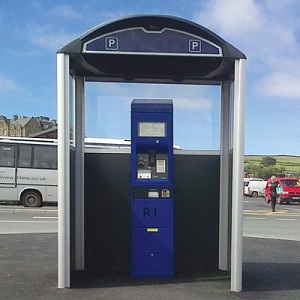 Modus als overkapping voor een parkeerautomaat