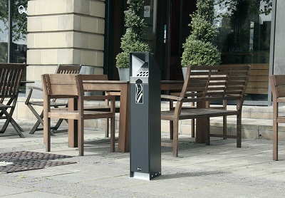 Asbak op zuil Ashguard&trade;