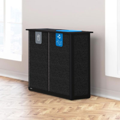 Origin&trade; Infinity Duo 140 liter Slimline recyclingstation Ruimtebesparend ontwerp
