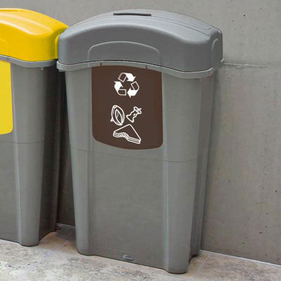 Eco Nexus&reg; 85 Container voor GFT-afval Met bruine stickers