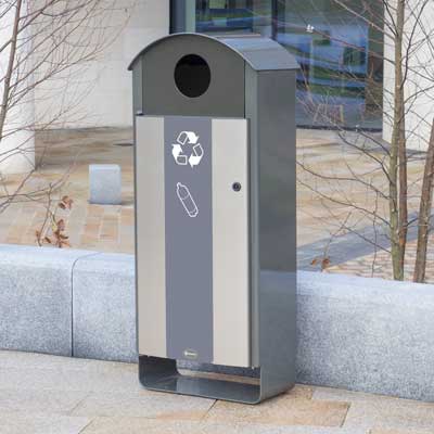 Electra&trade; Curve 60 afvalscheidingsbak voor plastic flessen