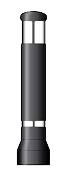 2 x 150 mm und 2 x 40 mm wei&szlig;e retroreflektierende Streifen