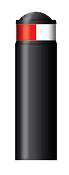 1 x 75 mm rot/wei&szlig;er retroreflektierender Streifen