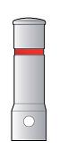 1x19mm rotes retroreflektierendes Streifen