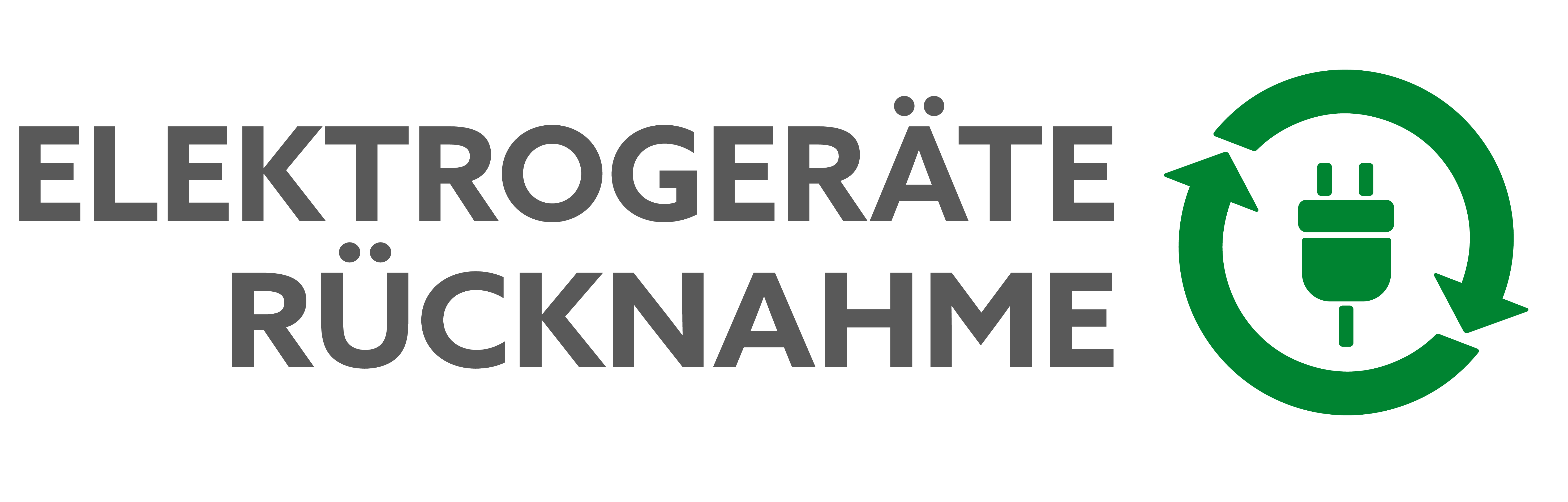 Das Sammelstellenlogo mit schwarzer und gr&uuml;ner Schrift