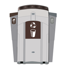 Becherreste und Kaffeedeckel