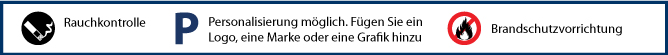 Komplettes Sortiment an Glasdon-Mülleimern symbole