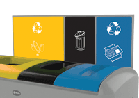 Optionales Schilderset f&uuml;r das Nexus&reg; Evolution M&uuml;lltrennsystem