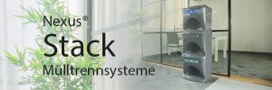 Abfall sortieren und Platz sparen mit den neuen stapelbaren Recyclingbeh&auml;ltern von Glasdon