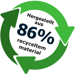 86 % Recyclingmaterial-Abbildung