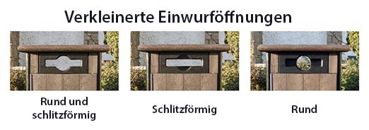 Was ist das? Verkleinerte Einwurf&ouml;ffnungen