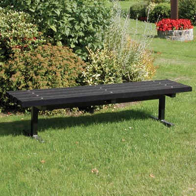 Eco-Rest&trade;  Sitzbank ohne R&uuml;ckenlehne f&uuml;r drau&szlig;en Hergestellt aus 100% recyceltem Aluminium