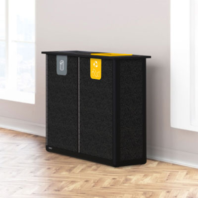 Origin&trade; Infinity Duo 140 Liter Slimline Recyclingstation Platzsparendes Design