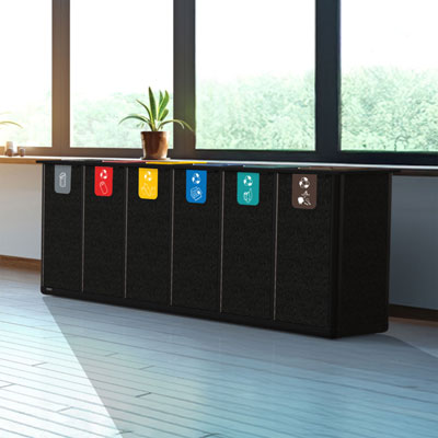 Origin&trade; Infinity Hexa 420 Liter Recyclingstation 6 Abfallstr&ouml;me