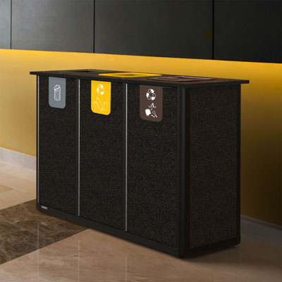 Origin&trade; Infinity Trio 210 Liter Recyclingstation 3 Abfallstr&ouml;me