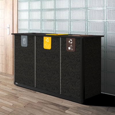 Origin&trade; Infinity Trio 290 Liter Recyclingstation 3 Abfallstr&ouml;me