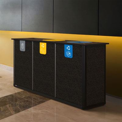 Origin&trade; Infinity Trio 330 Liter Recyclingstation 3 Abfallstr&ouml;me