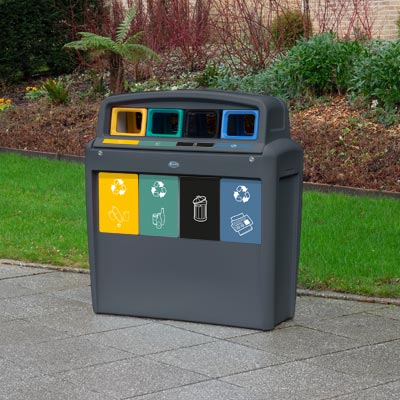 Nexus&reg; Evolution City Quad M&uuml;lltrennsystem 4 Abfallabteile