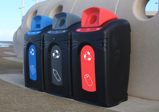 Contenedor de reciclaje extremadamente robusto y fácil de limpiar