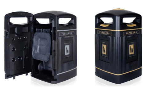 Papelera para cubo con ruedas Glasdon Jubilee&trade; 240 litros