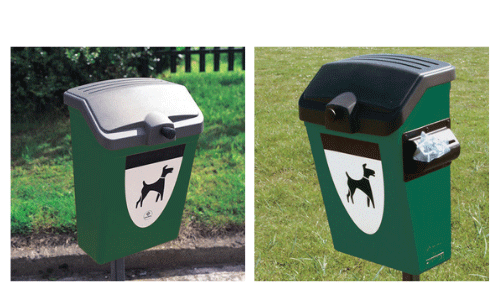 Two Fido 25 Dog Waste Bins in green