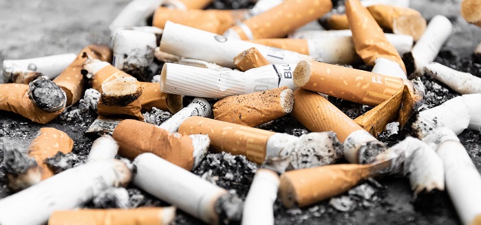 Pila para restos de cigarrillos