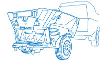 towable grit spreader image