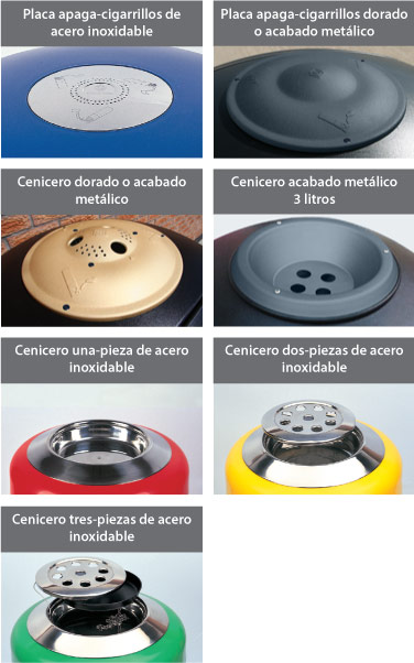 ¿Qué es esto? Ceniceros y accesorios opcionales