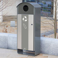 Papelera para reciclaje Electra™ Curve 60 de plástico