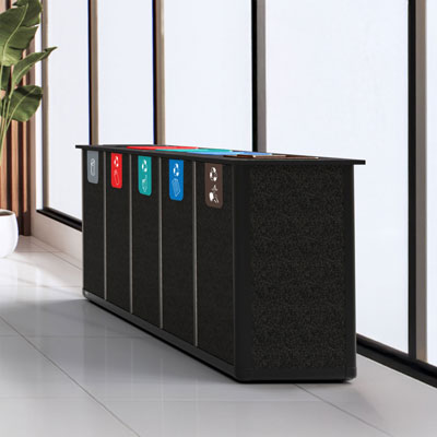 Estaci&oacute;n de reciclaje Origin&trade; Infinity Penta de 350 litros 5 Compartimentos