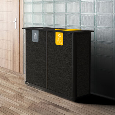 Estaci&oacute;n de reciclaje Origin&trade; Infinity Duo de 140 litros Dise&ntilde;o que ahorra espacio