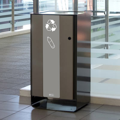 Papelera para reciclaje Electra&trade; 85 de pl&aacute;stico