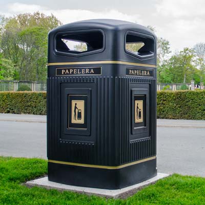 Papelera para cubo con ruedas Glasdon Jubilee&trade; 240 litros