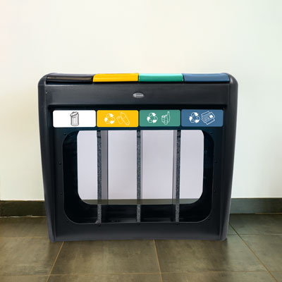 Papelera de reciclaje Nexus&reg; Evolution Vision Cuatro