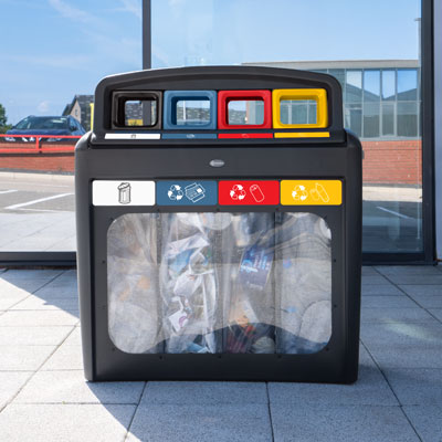 Papelera de reciclaje Nexus&reg; Evolution City Vision Cuatro