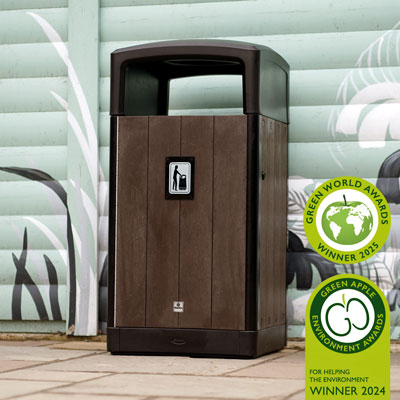 Papelera Origin&trade; Curve 110 Fabricado con materiales reciclados