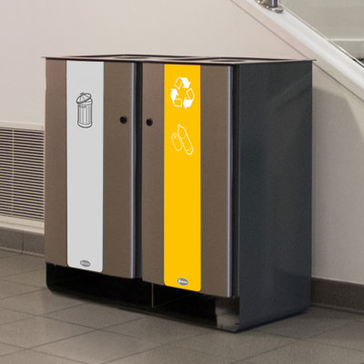Papelera para reciclaje Electra&trade; 170 D&uacute;o