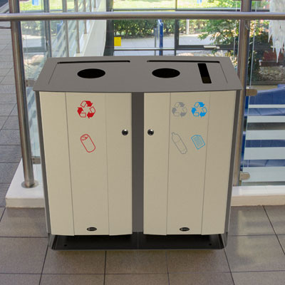 Papelera para reciclaje Electra&trade; 170 Tr&iacute;o