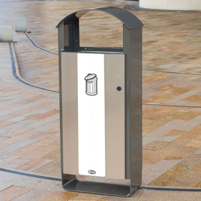 Papelera para reciclaje Electra&trade; Curve 60 de residuos generales