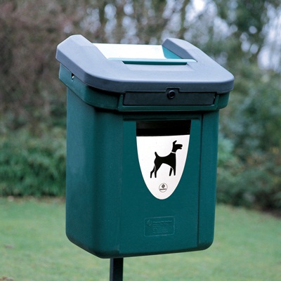 Poubelle pour d&eacute;jections chien
