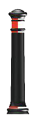 1 x 63 mm et/ou jusqu'&agrave; 3 x 12 mm de bandes r&eacute;tror&eacute;fl&eacute;chissantes rouges/blanches